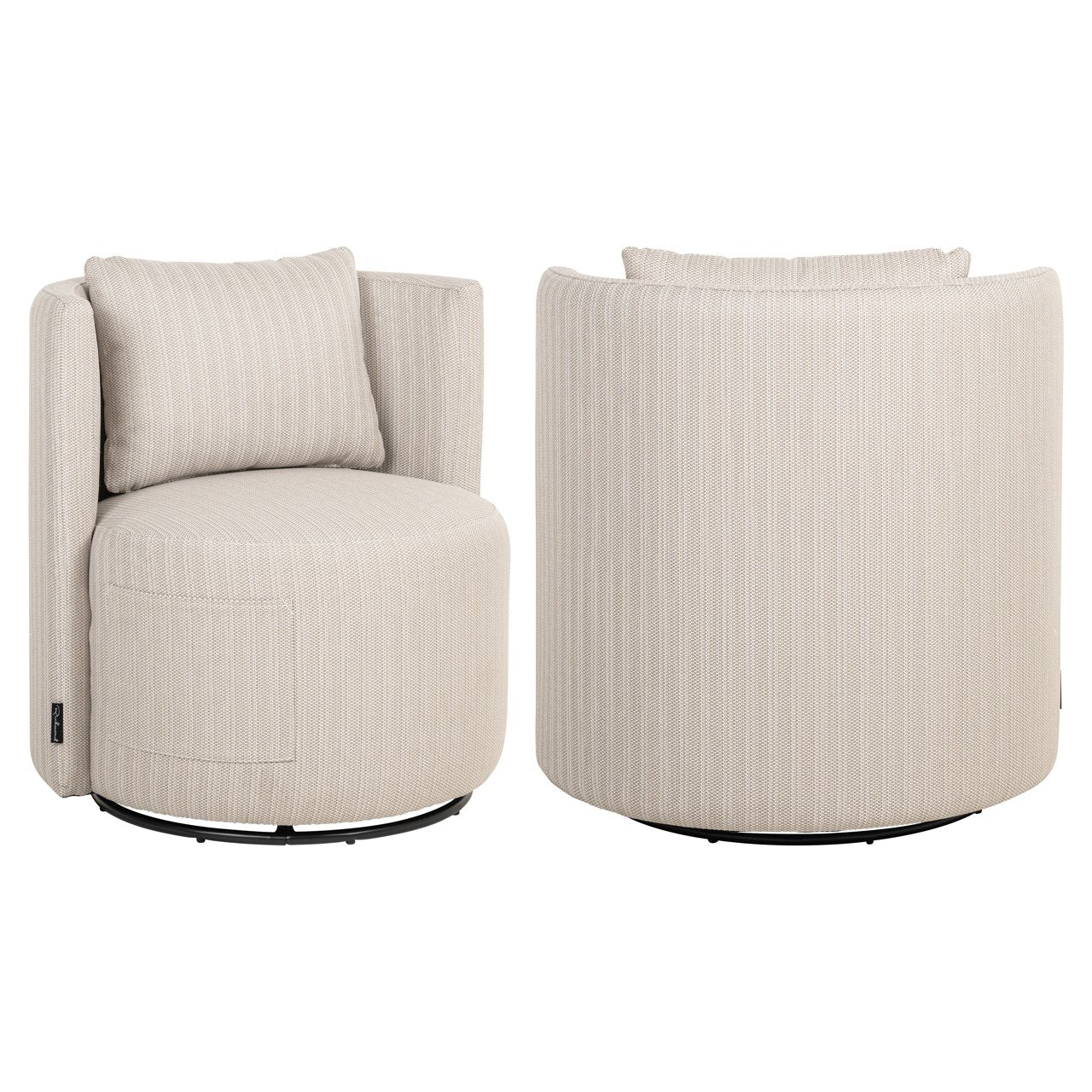 Outdoor Dining Chair Marlin Beige Swivel – comfortable stylish dining