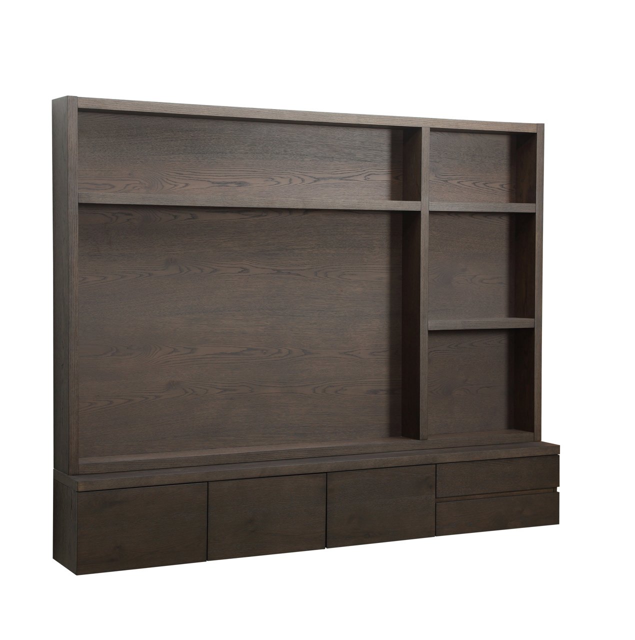 Tv Cabinet Lachance Brown 3 Doors 2 Drawers