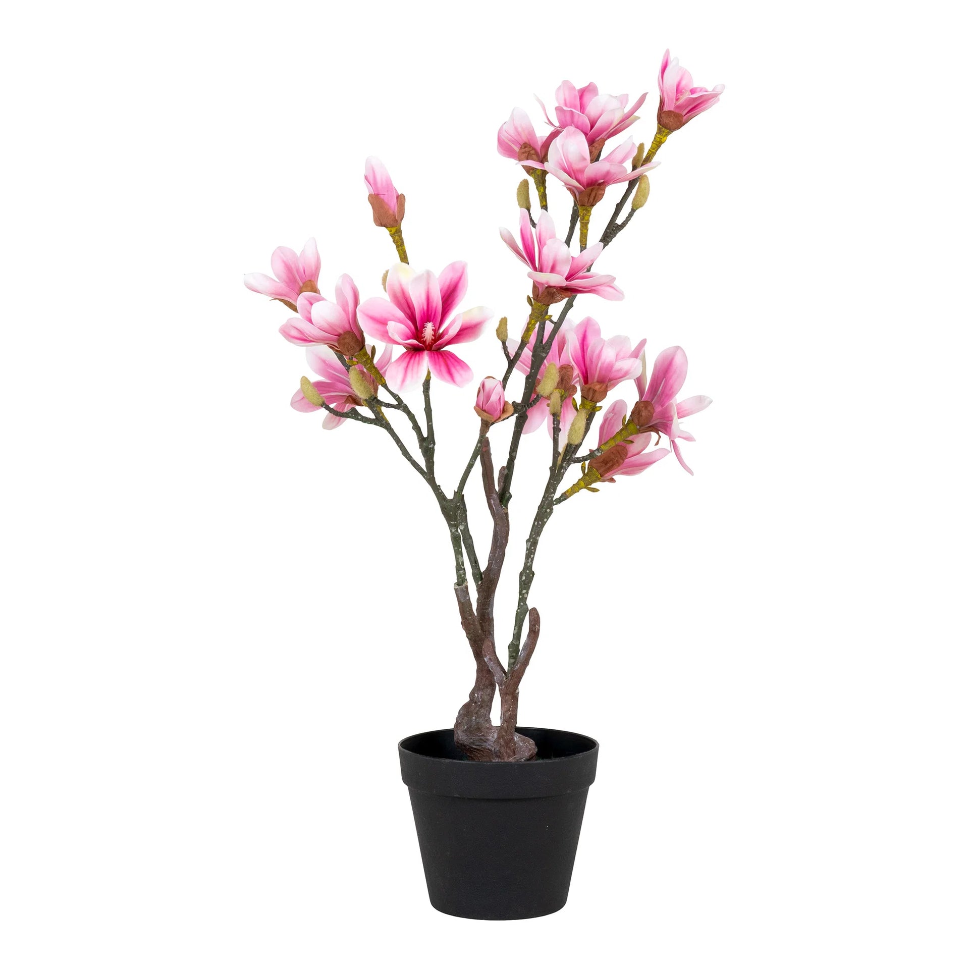 Magnolia Tree - plastic PE - verde / roz