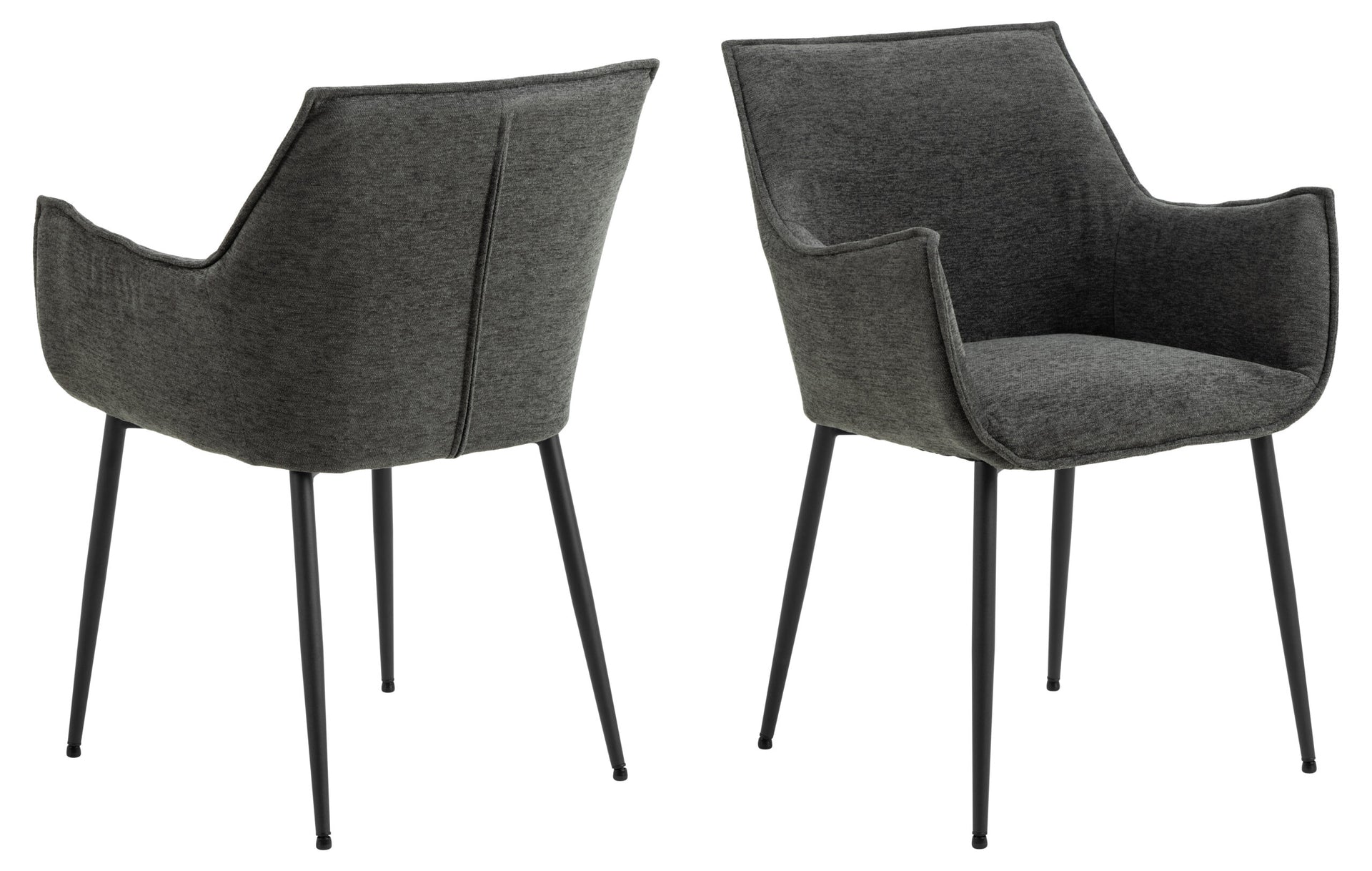 SCAUN DE DINING BONITA CU COTIERĂ GRI ÎNCHIS