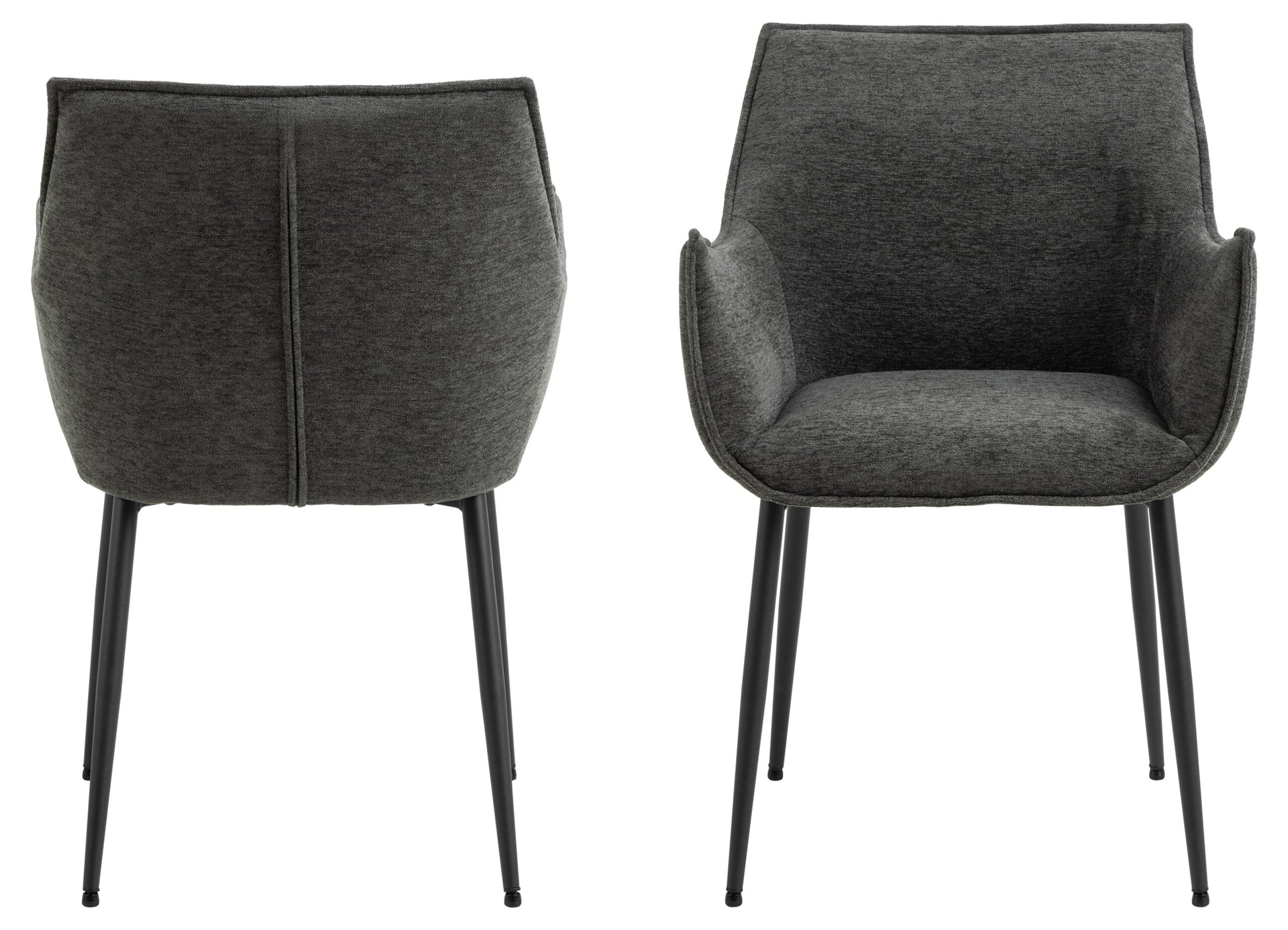 SCAUN DE DINING BONITA CU COTIERĂ GRI ÎNCHIS