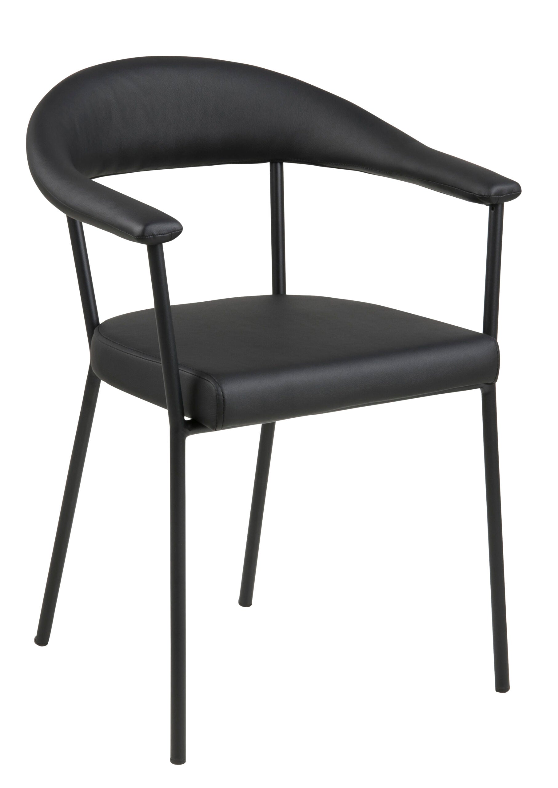 SCAUN DE DINING AVA CU COTIERĂ NEGRU