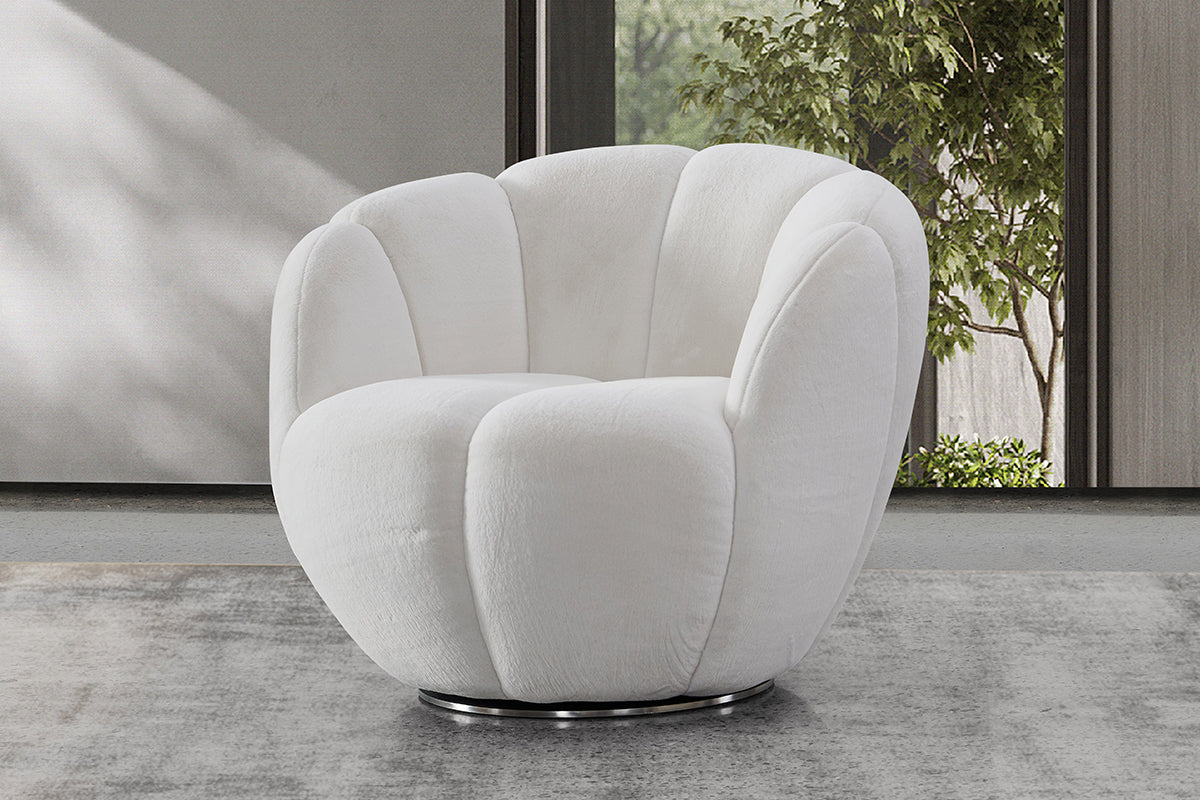 Fotoliu Rotativ Bianco – design modern și elegant