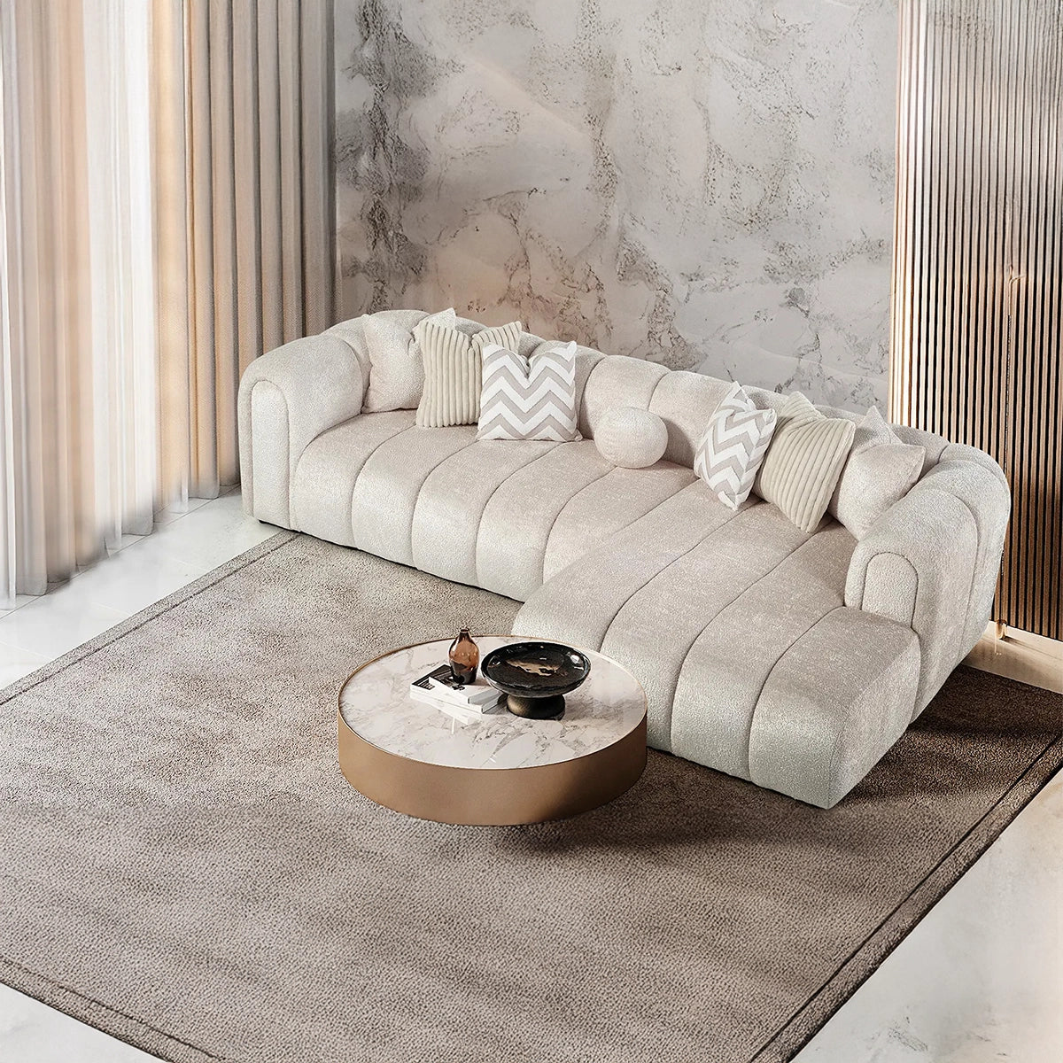 Colțar Abbraccio – eleganță și confort premium pentru living