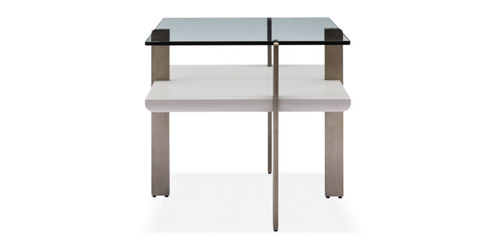 Masă de Colț Argallo - Design Sculptural cu Finisaj Natural