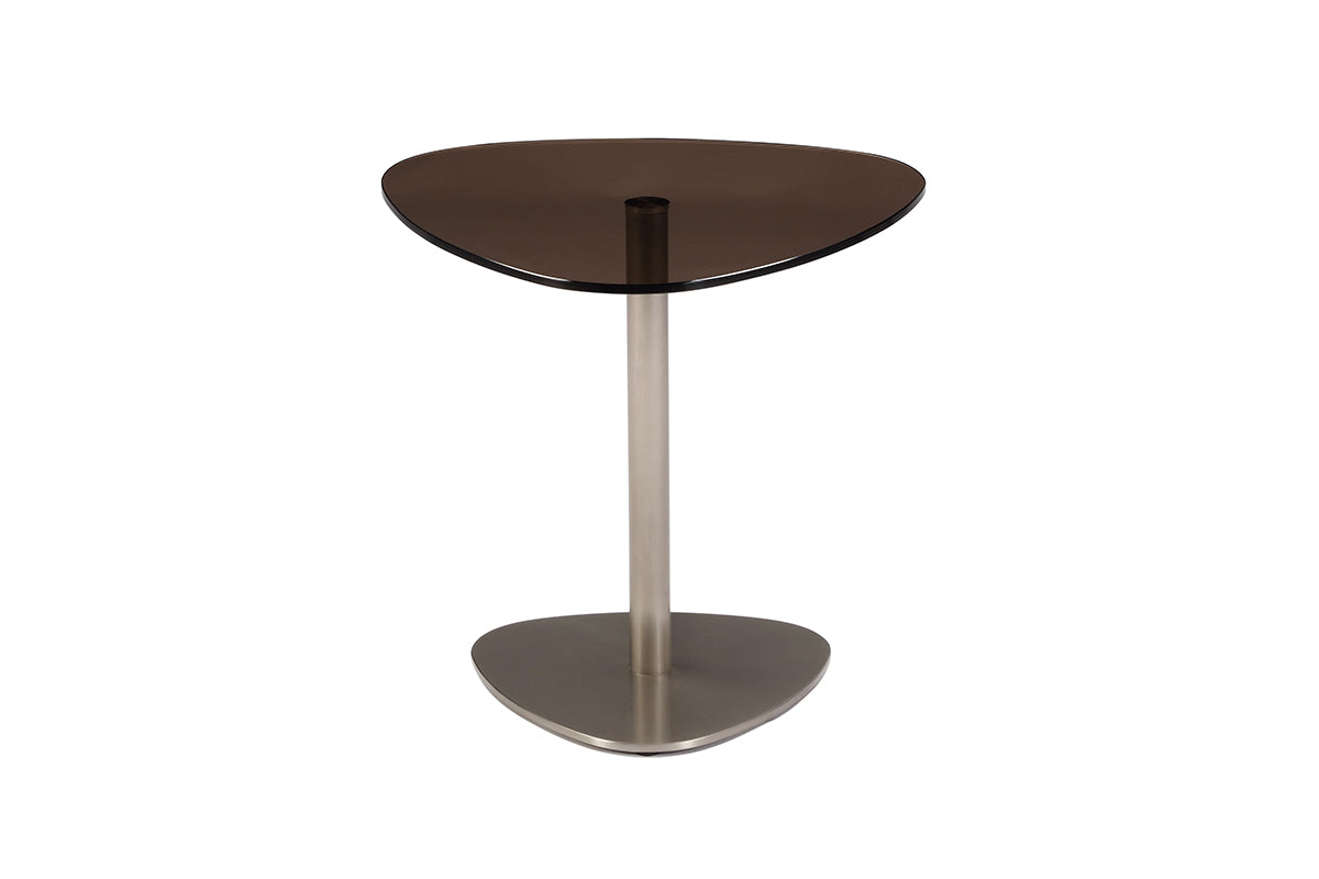 Masă de Colț Galuppi - Finisaj Lemn Natural și Nichel Periat