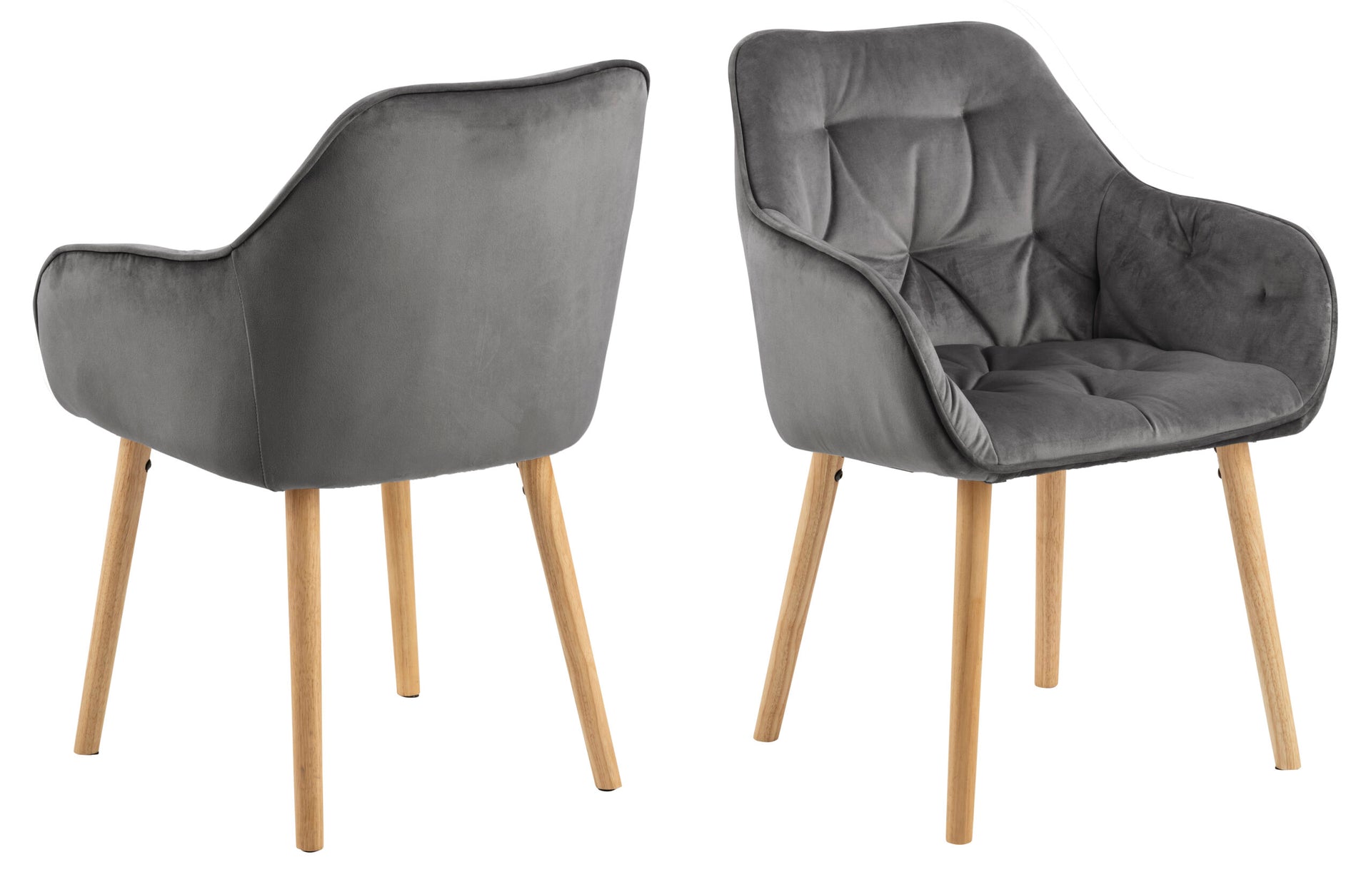 SCAUN DE DINING BROOKE CU COTIERĂ GRI ÎNCHIS