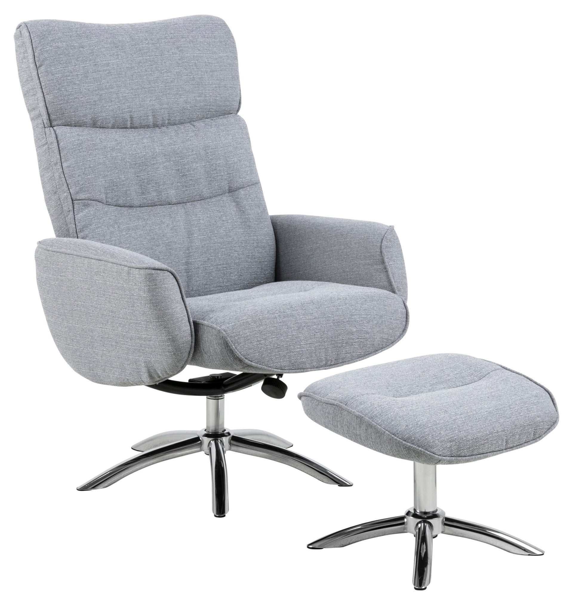 RECLINER WESTFIELD -A1 CU TABURET GRI DESCHIS