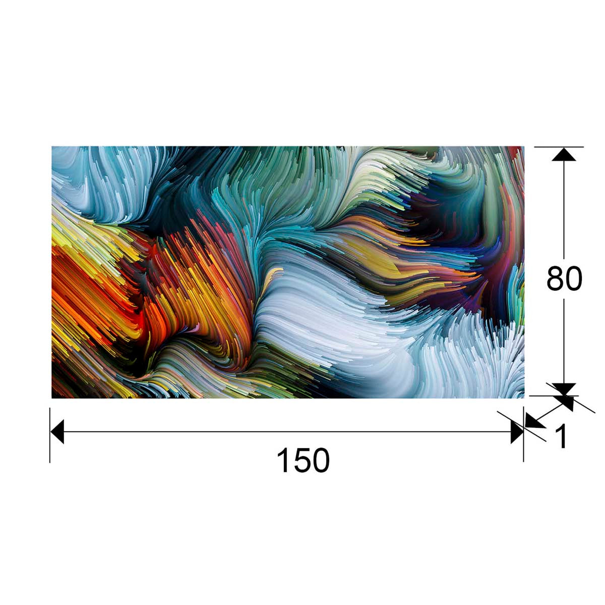 Fotografie Simbiosis 150x80 cm, imprimată pe sticlă securizată, cu feronerie pentru agățare orizontală sau verticală, decor modern pentru living sau birou.