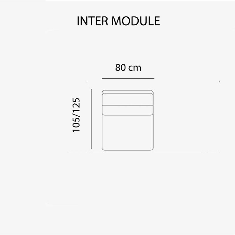 CORNER CAPRI - 1-seater module without arm