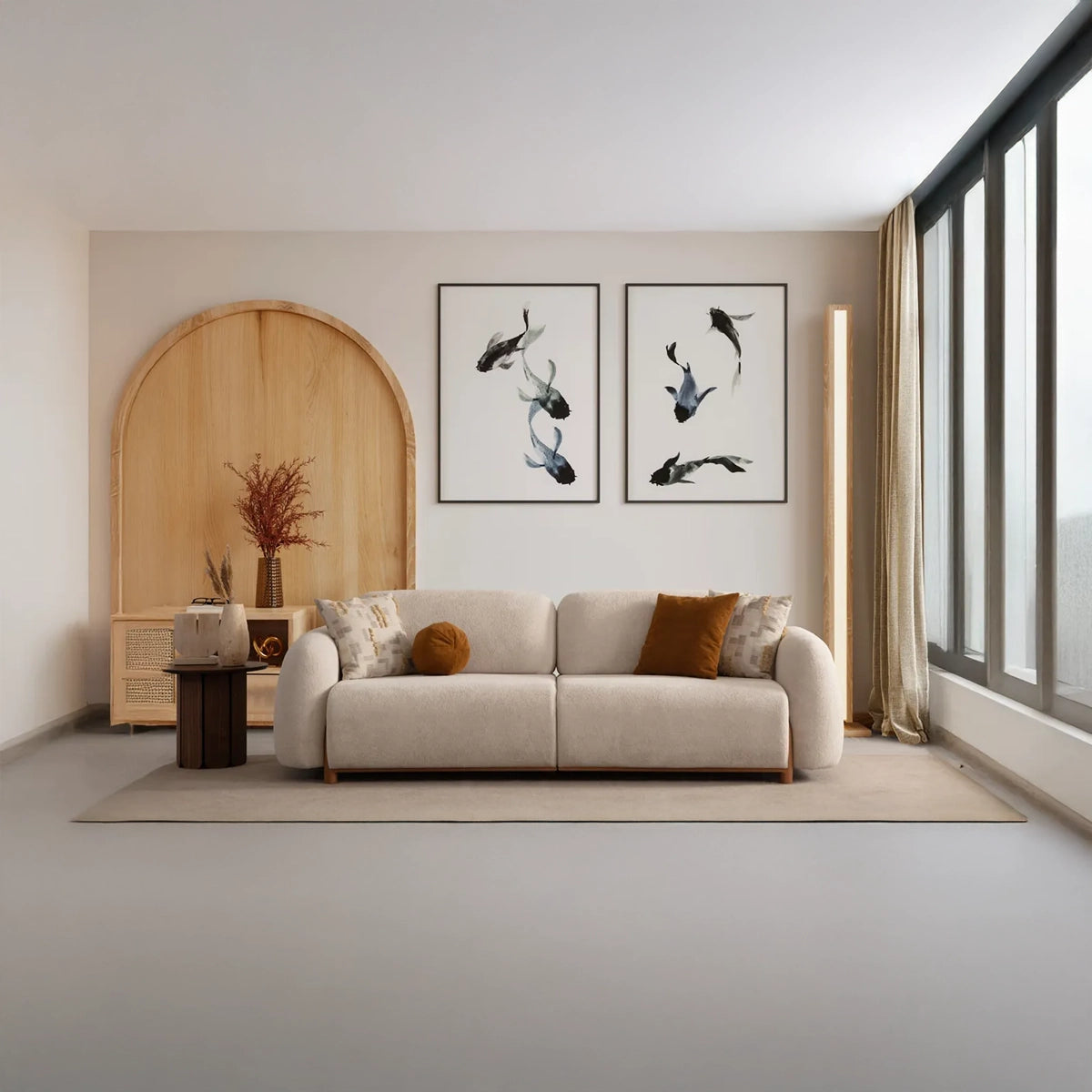 Compoziție Sofia – Design elegant și confort delicat pentru living