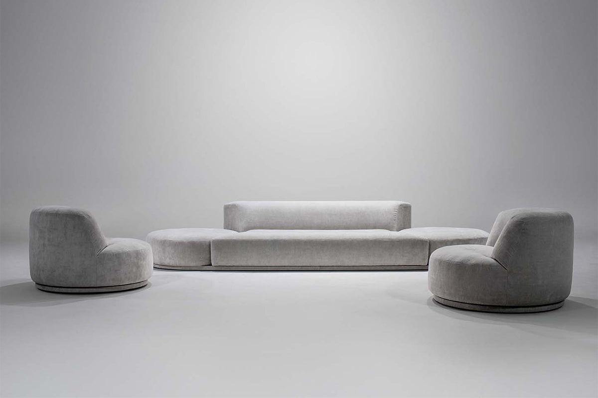 NOVA 4-seater sofa with swivel seats on both sides