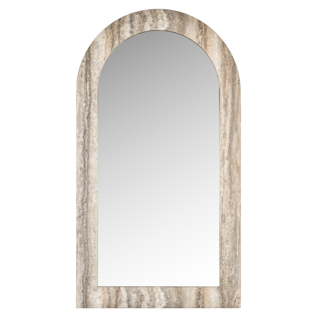 Mirror Calvo Grey Faux Travertine