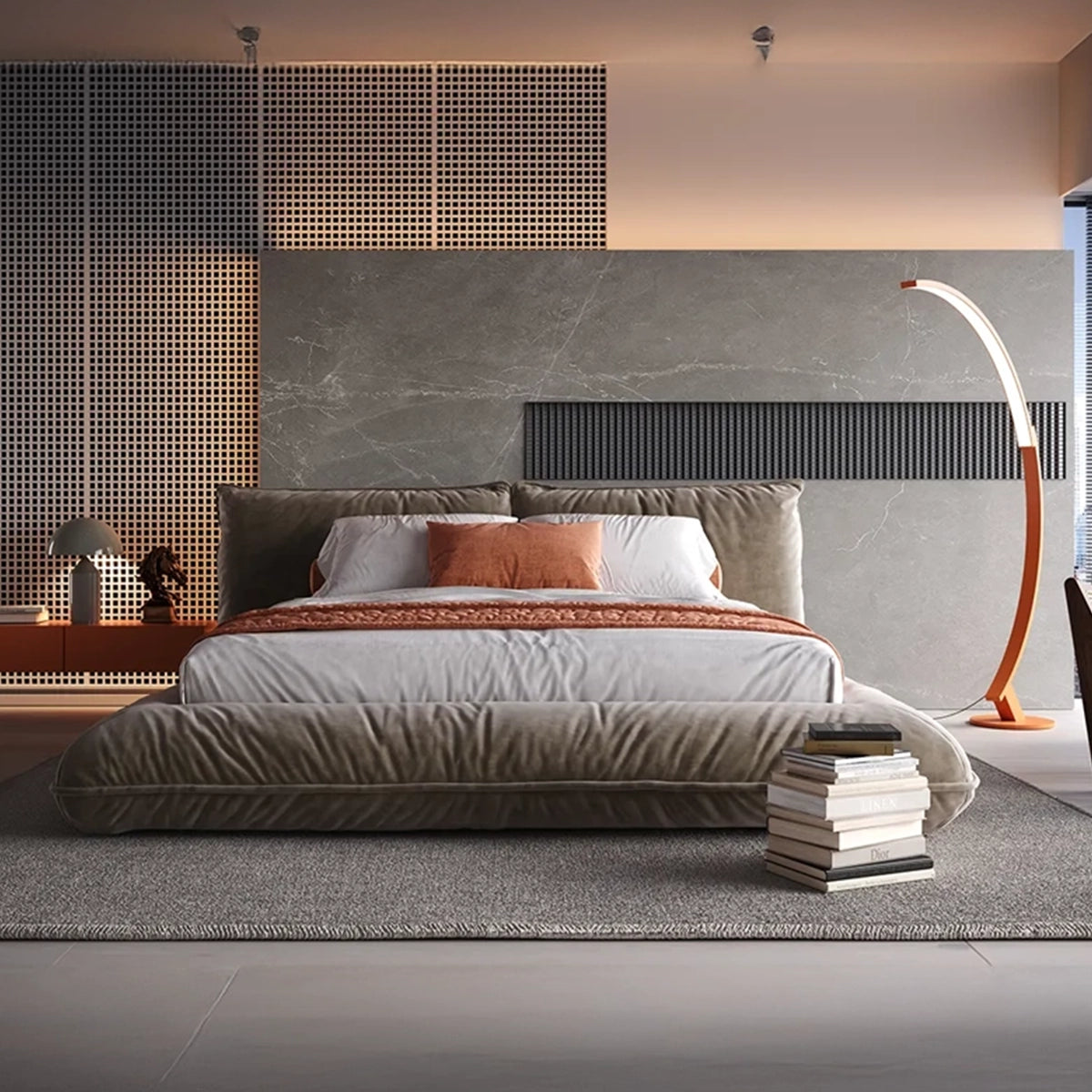 Pat FLUFFY – pat tapițat cu design sculptural