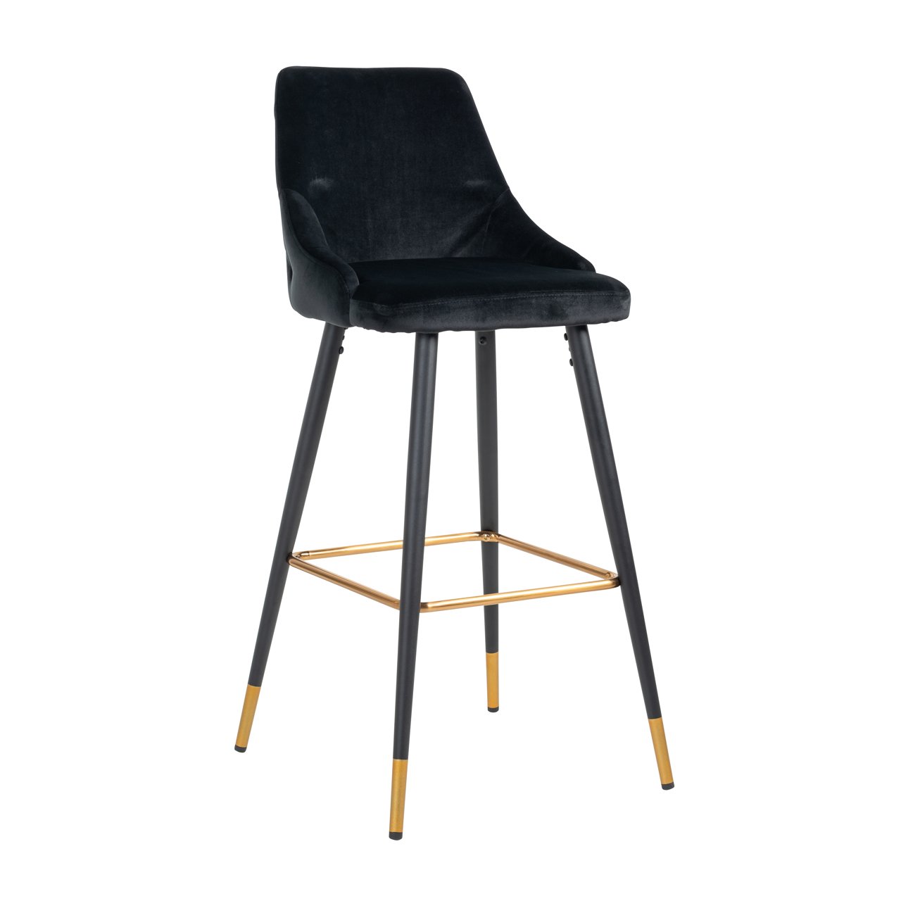 Bar Stool Imani Black Velvet – Set 2 Scaune Bar Elegante