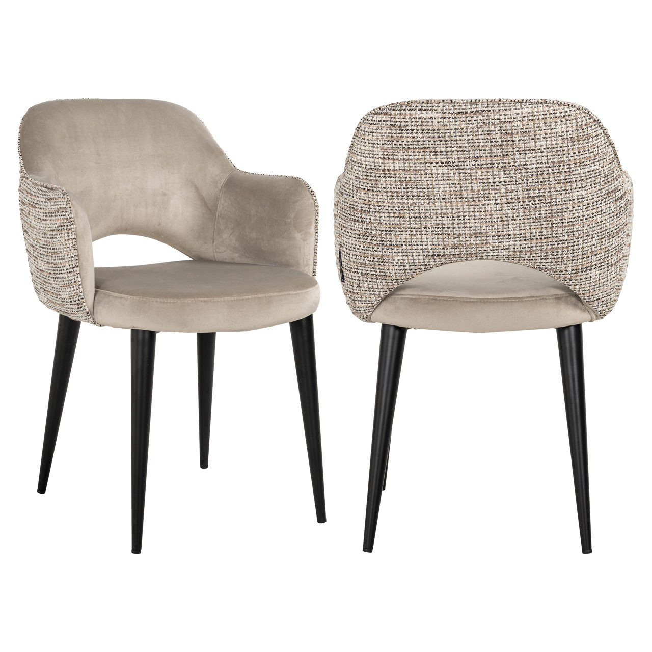 Scaun Dining Giovanna Trendy Nature – khaki velvet ignifug