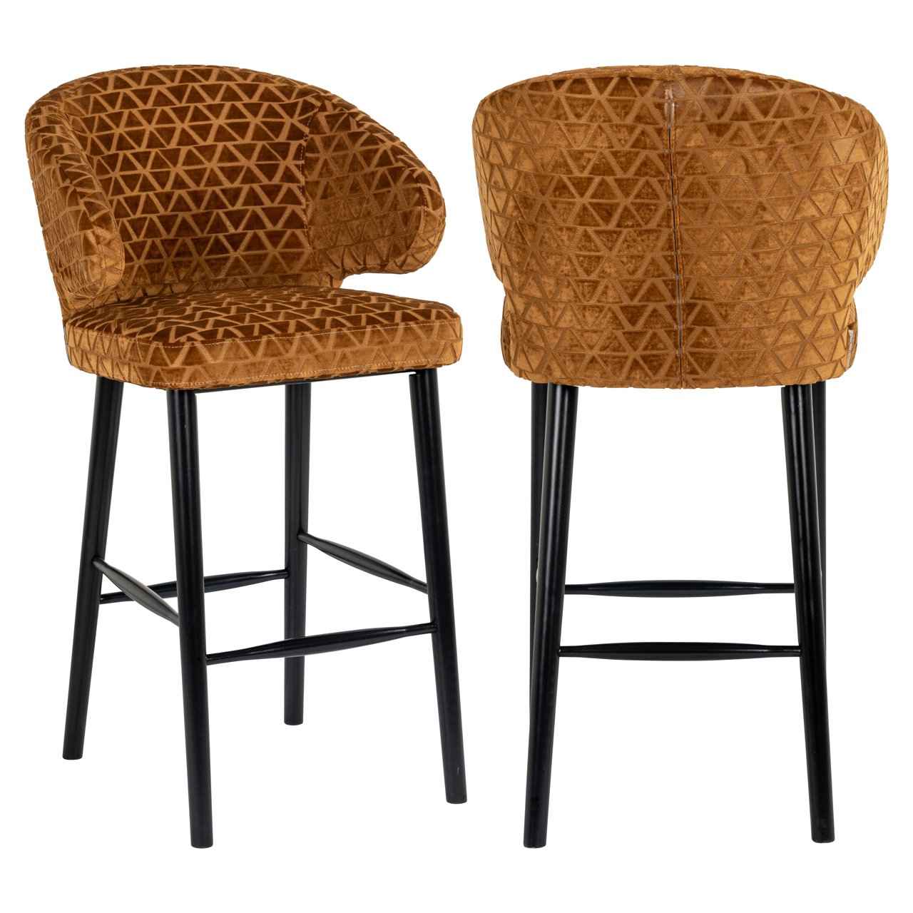 Sgabello da bar indaco oro antico triangolare