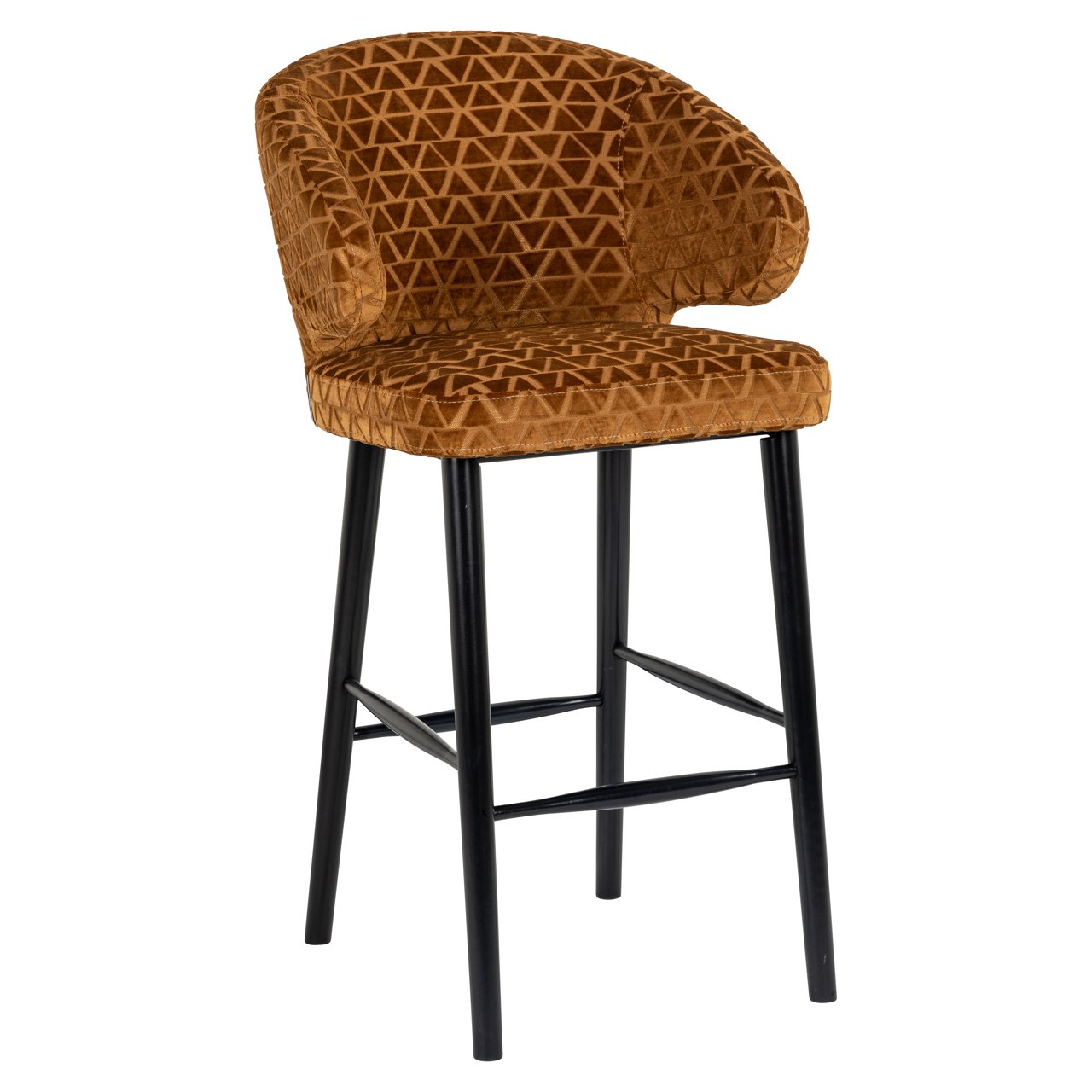 Sgabello da bar indaco oro antico triangolare