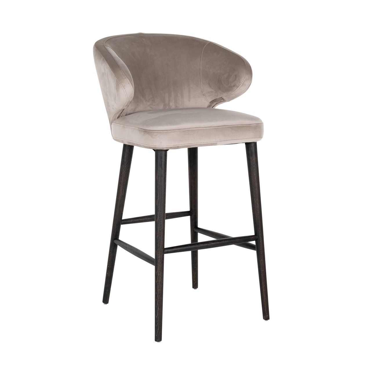 Bar Stool Indigo Khaki Velvet – Scaun Bar Modern și Confortabil