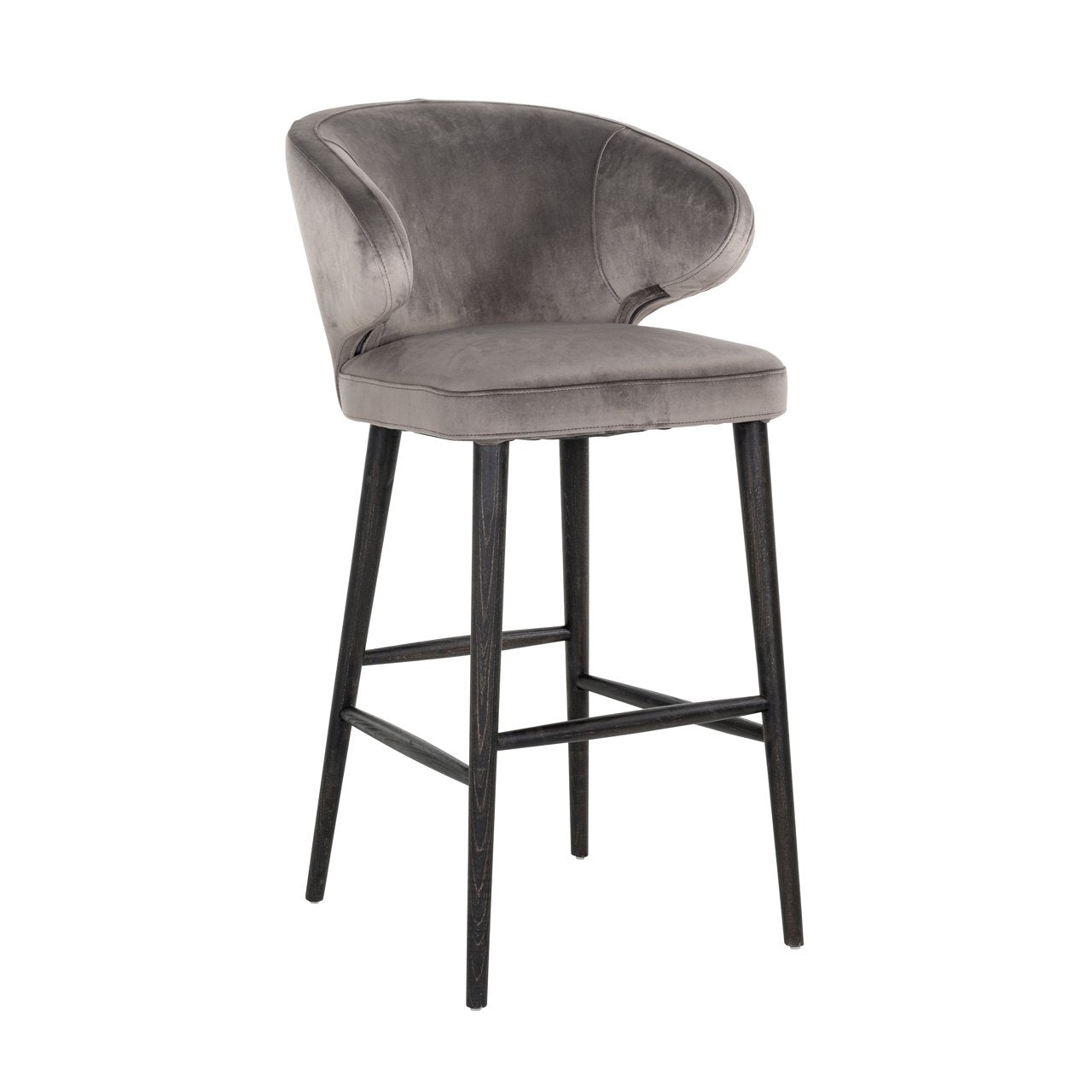 Bar Stool Indigo Stone Velvet – Scaun Bar Modern și Confortabil