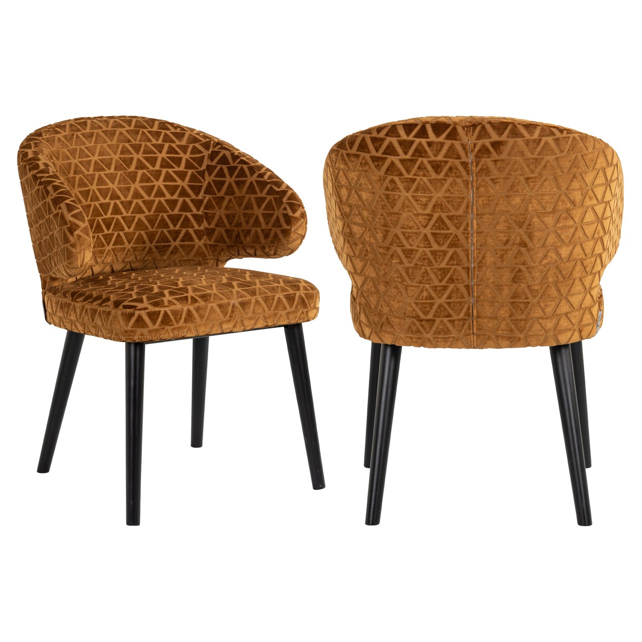 Sedia da pranzo indaco oro antico triangolare