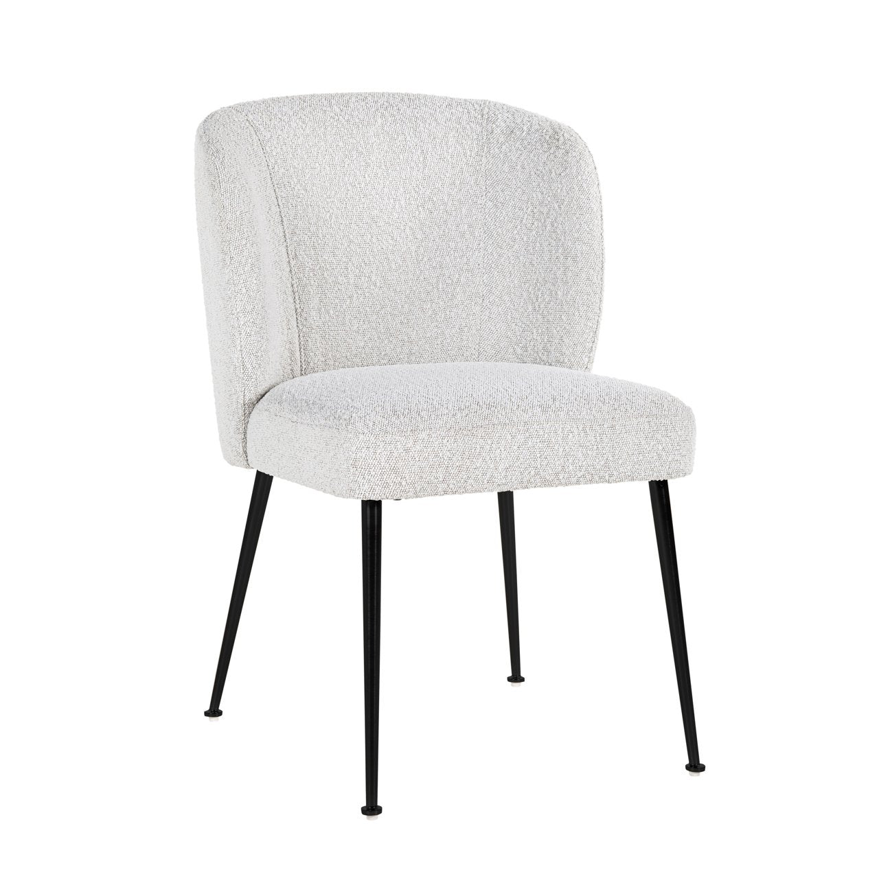 Scaun Dining Fallon – Bouclé Alb Modern