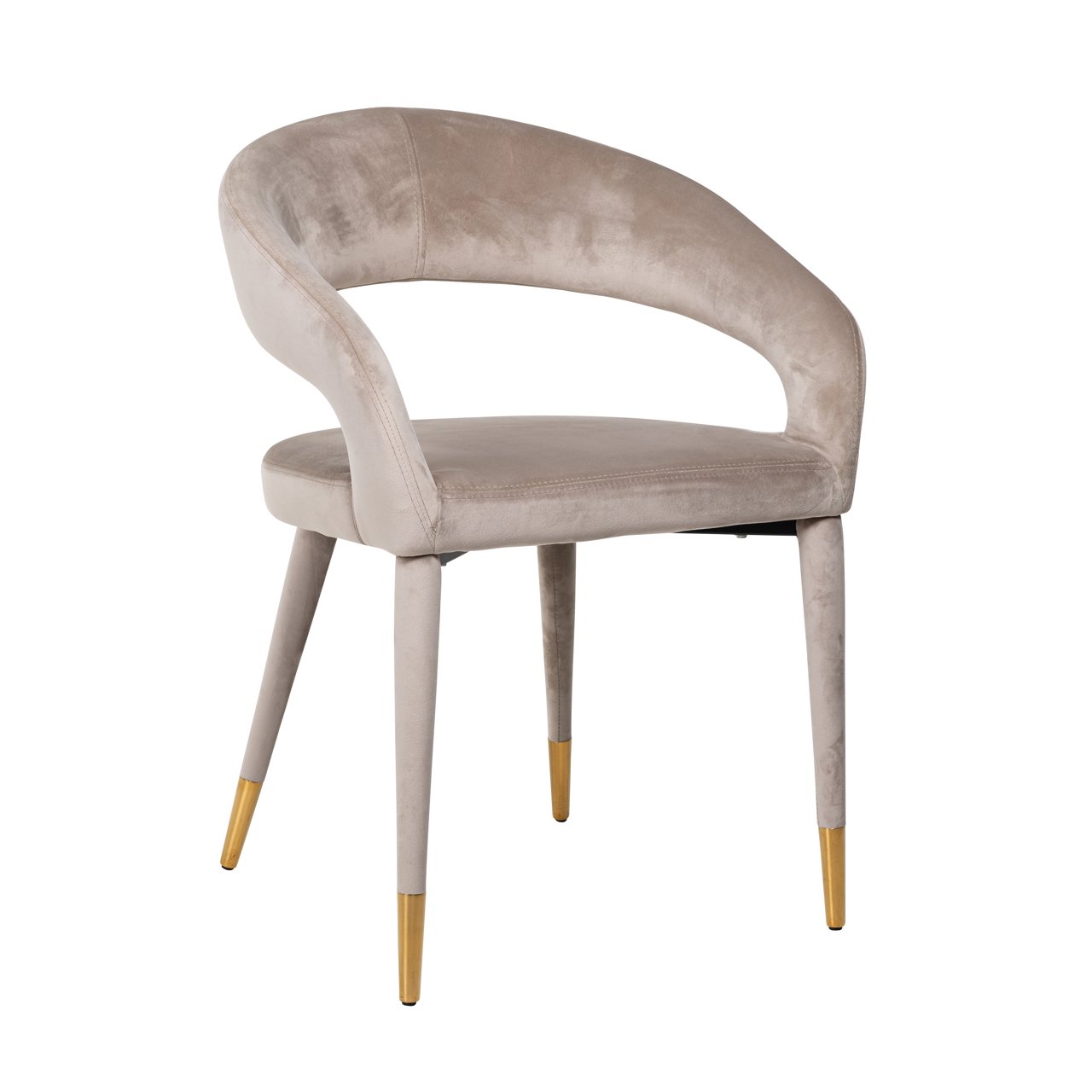 Scaun Dining Gia Khaki Velvet Ignifug – Eleganță și Confort Modern