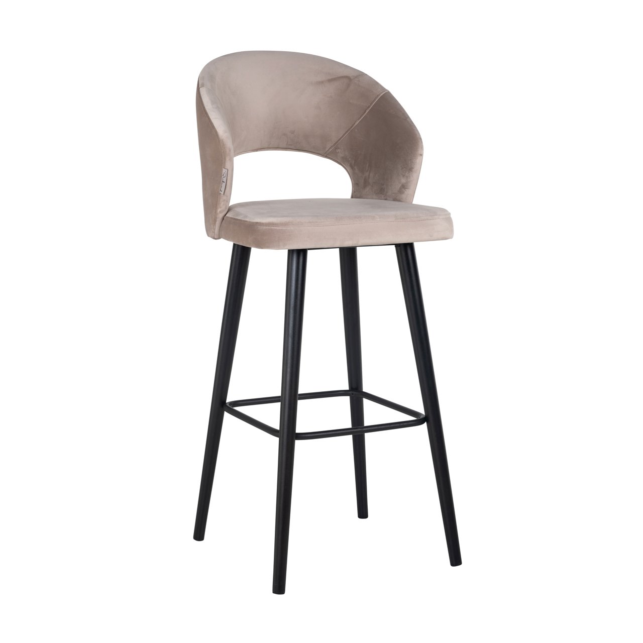 Bar Stool Savoy Khaki Velvet – Scaun de Bar Elegant și Confortabil
