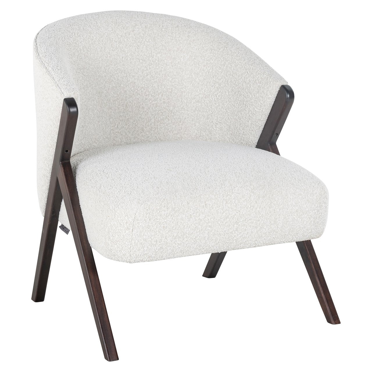 Lounge Chair Mia White Bouclé