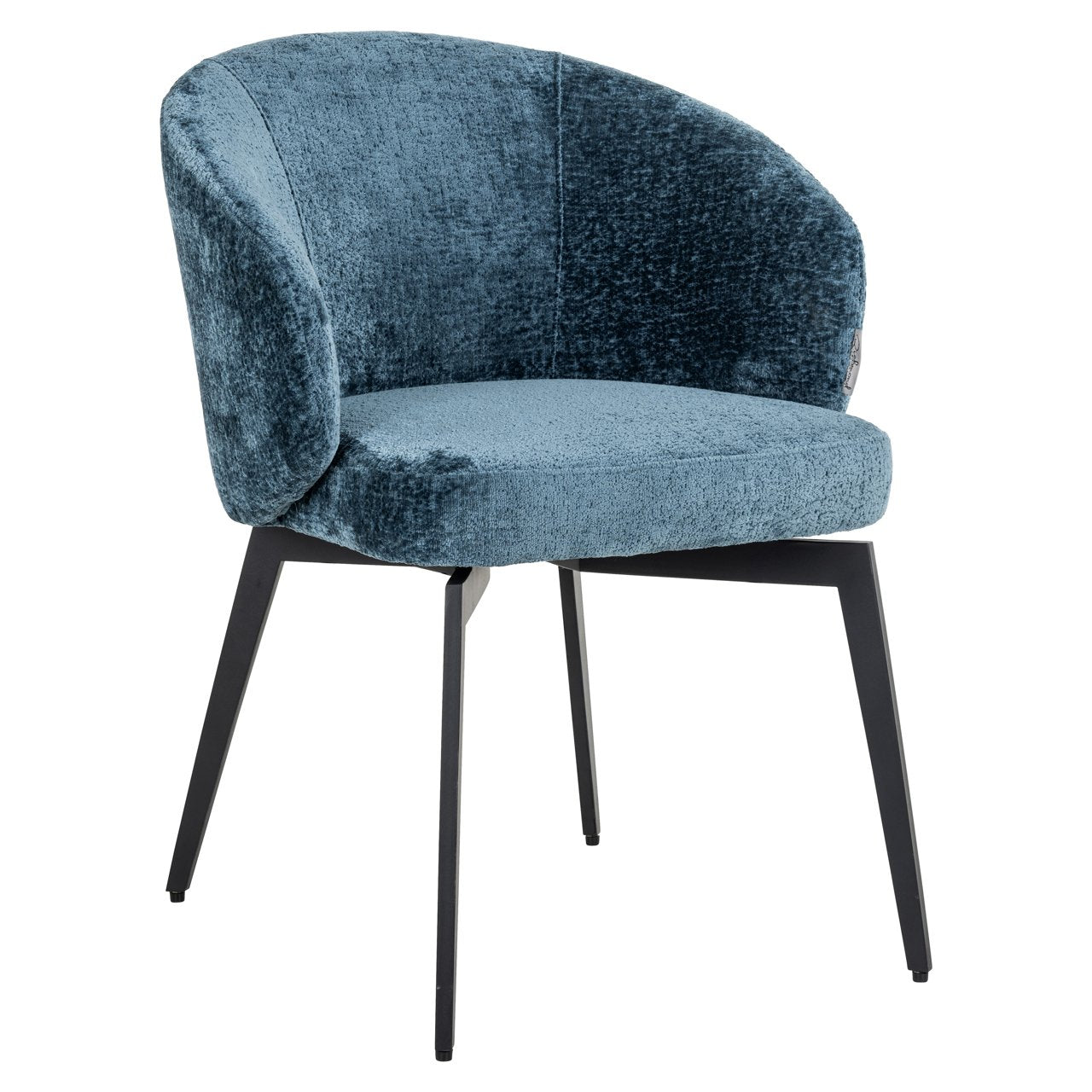 Scaun de Dining Amphara Blue Chenille Modern și Confortabil