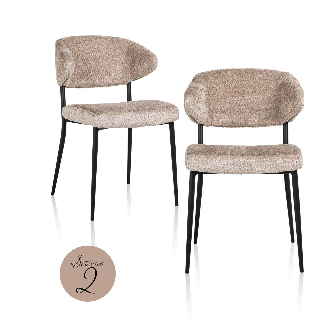 Dining Chair Bea Sheep Natural (set De 2) – scaune de dining elegante și confortabile