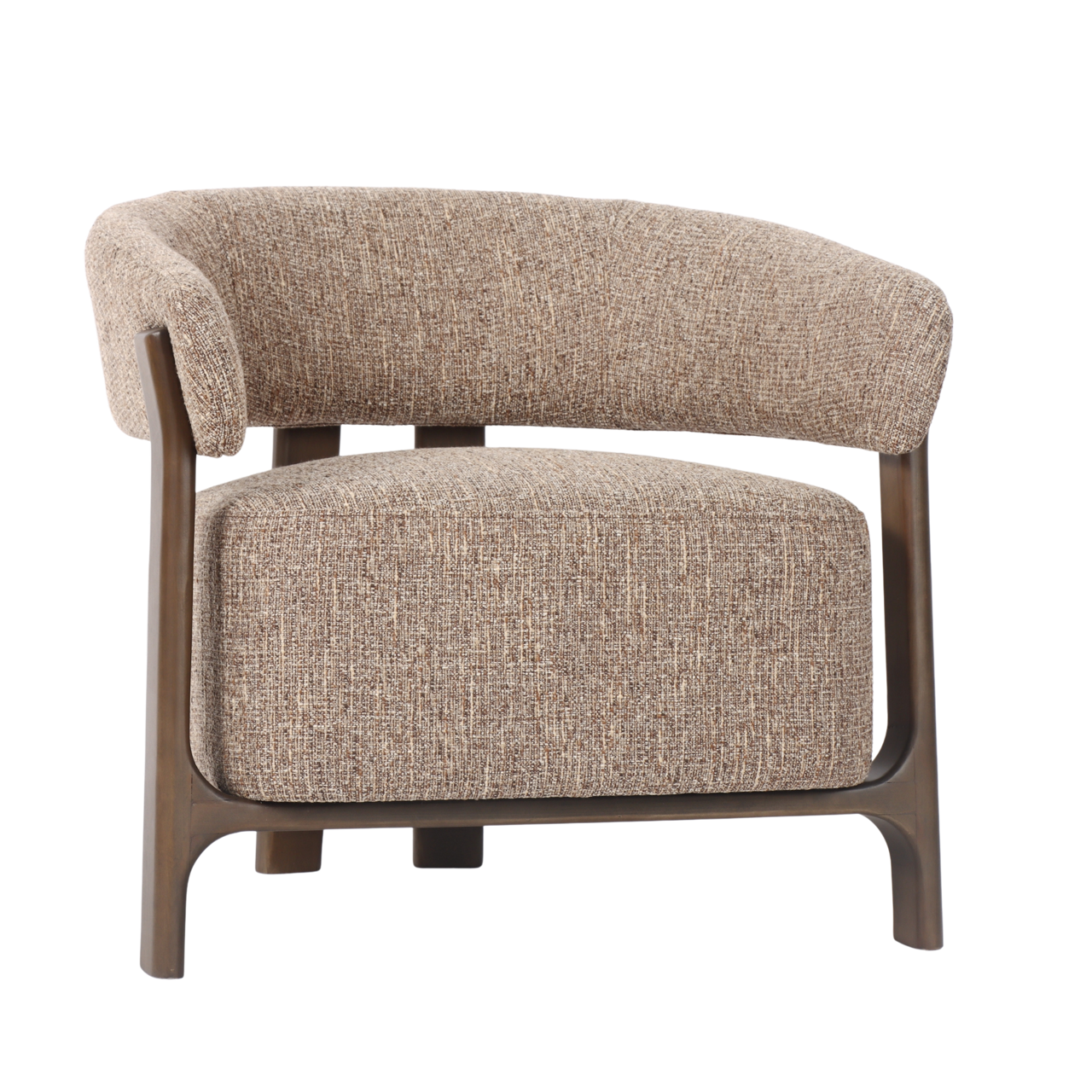 Lounge Chair Dalara Brown Tweed