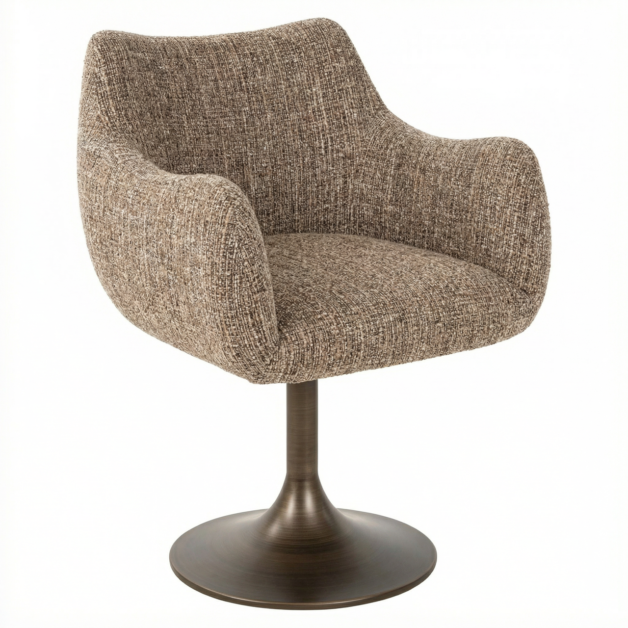 Scaunul De Masă Aldo, Tweed Maro, Rotativ. – stylish comfortable seating