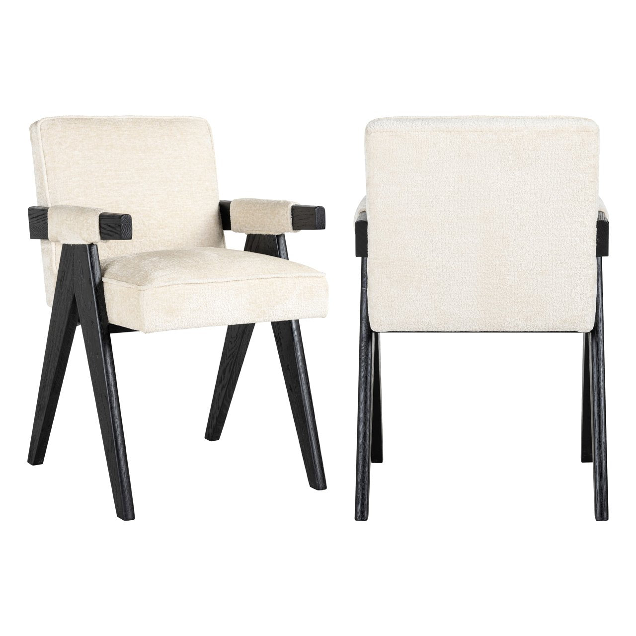 Dining Chair Cooper White Chenille – Scaun de Dining Modern și Confortabil