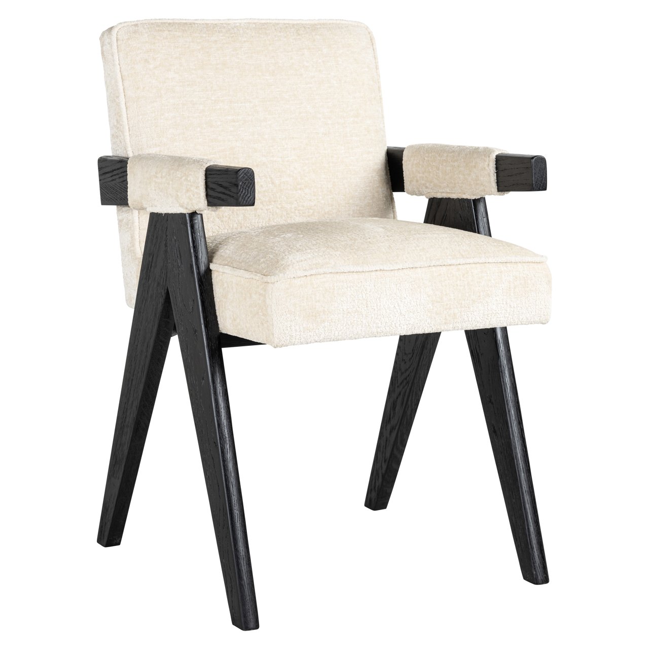 Dining Chair Cooper White Chenille – Scaun de Dining Modern și Confortabil
