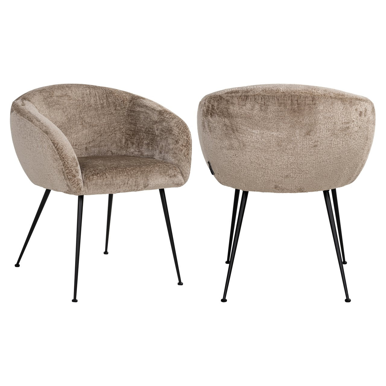 Sedia da pranzo Ruby Taupe Chenille