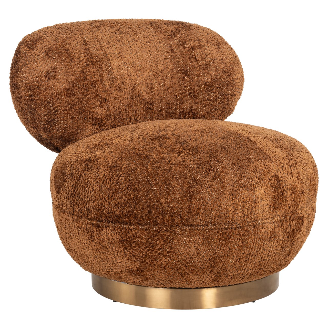 Lounge Chair Jace Lovely Cinnamon Swivel