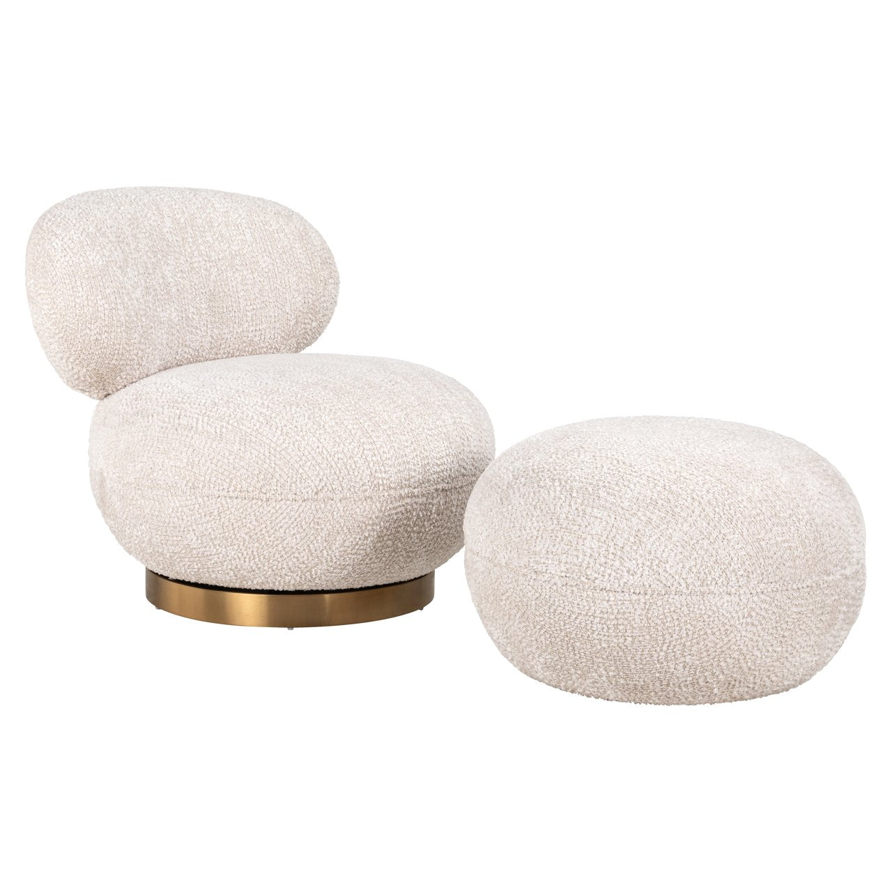Pouffe & Footstool Jace Lovely Cream – Taburet Elegant și Versatil