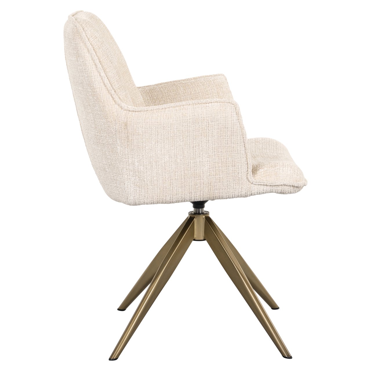 Scaun Dining Dakota Niagara Beige – Rotativ cu Brațe