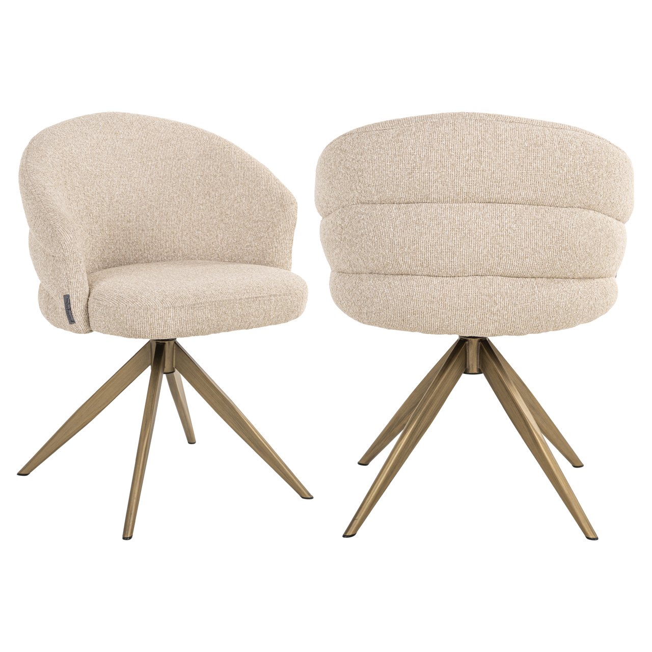 Dining Chair Zendaya Biscotti Swivel Fire Retardant – comfortable stylish dining