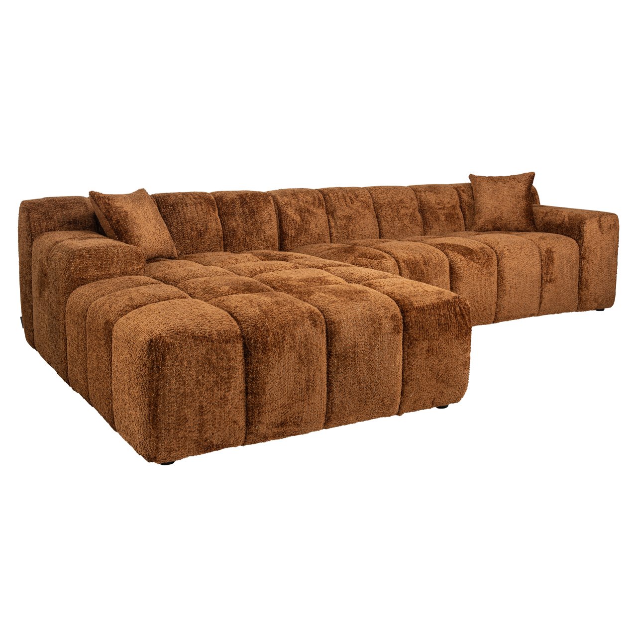 Sofa Cube Lovely Cinnamon 3 Seater + Lounge Left