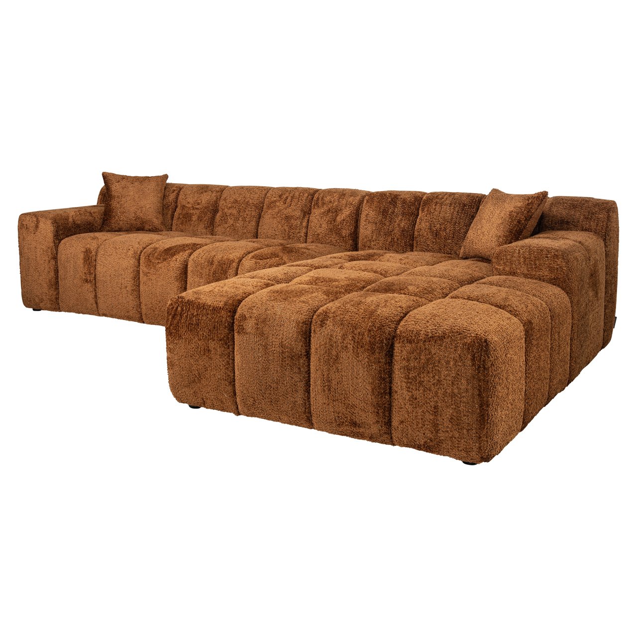 Sofa Cube Lovely Cinnamon 3 Seater + Lounge Right