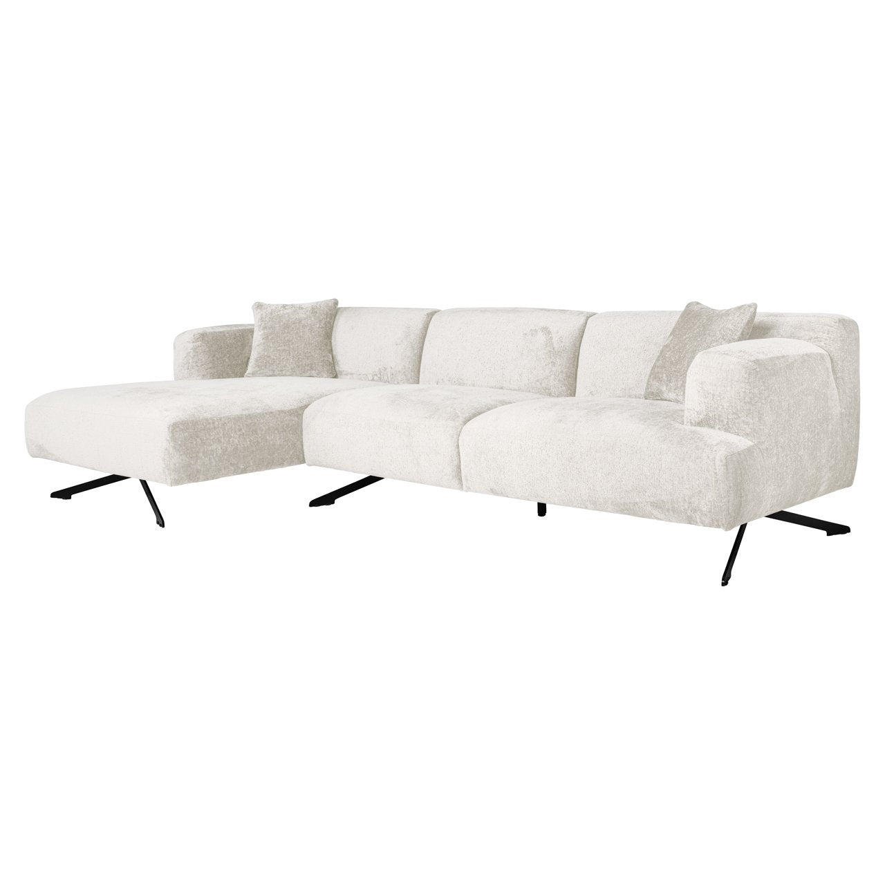 Sofa Donovan Cream Fusion 3 Seater + Lounge Left