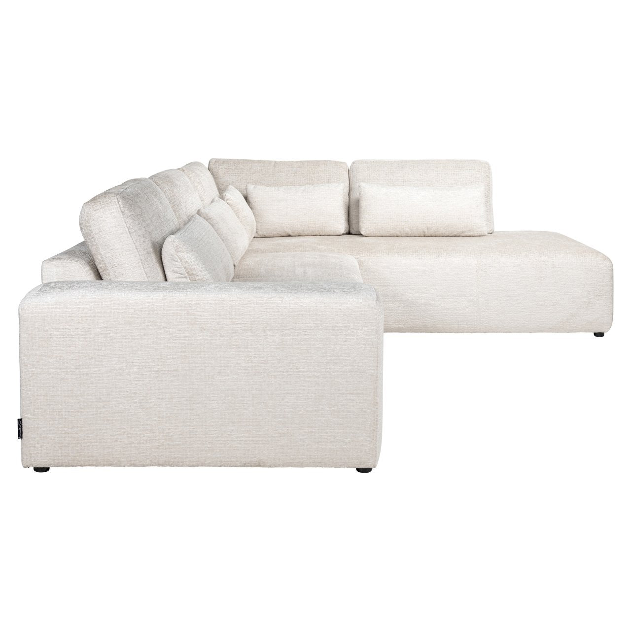 Sofa Lund Cream Fusion 3 Seater + Ottoman Right
