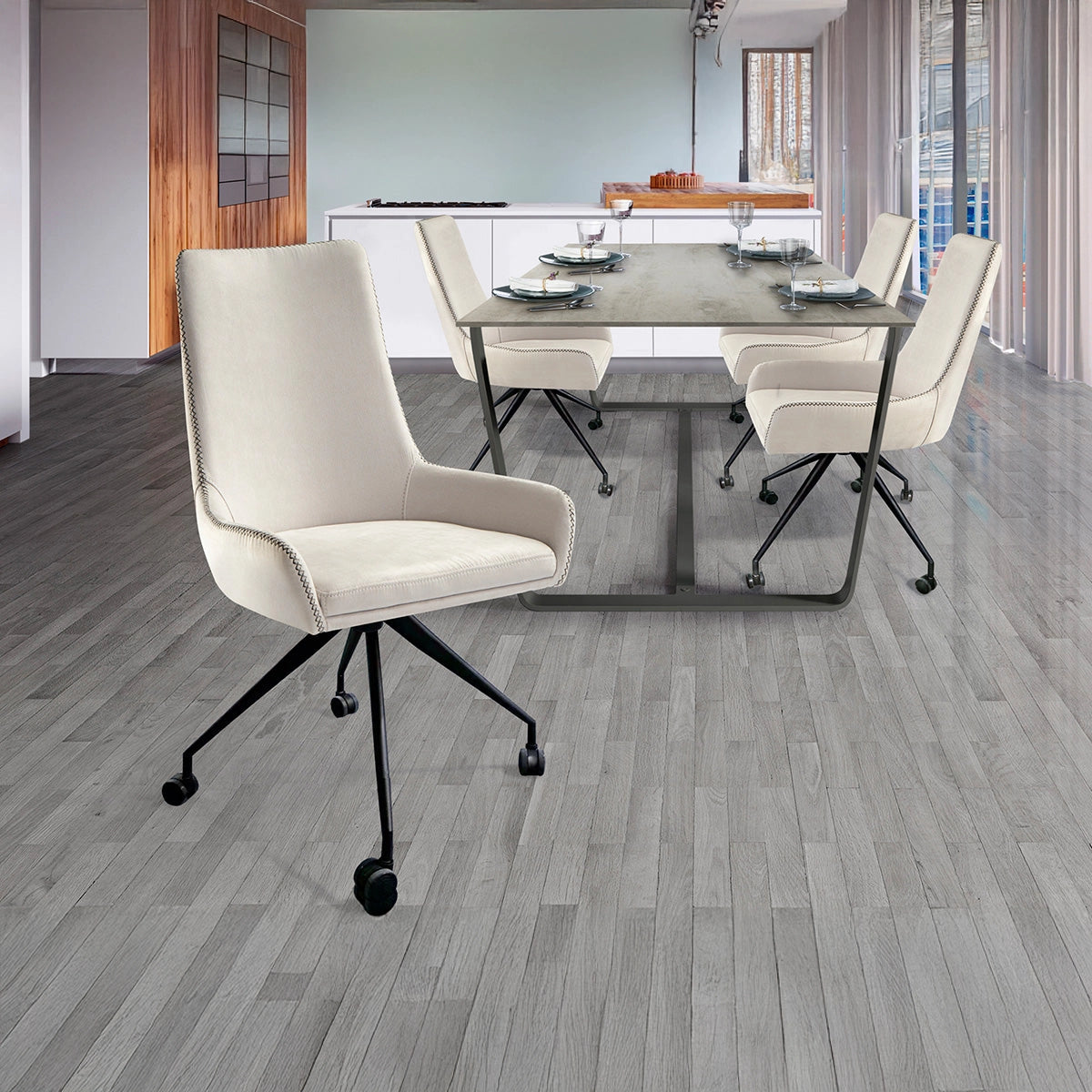 SCAUN BIROU ROTI DIANE ALB