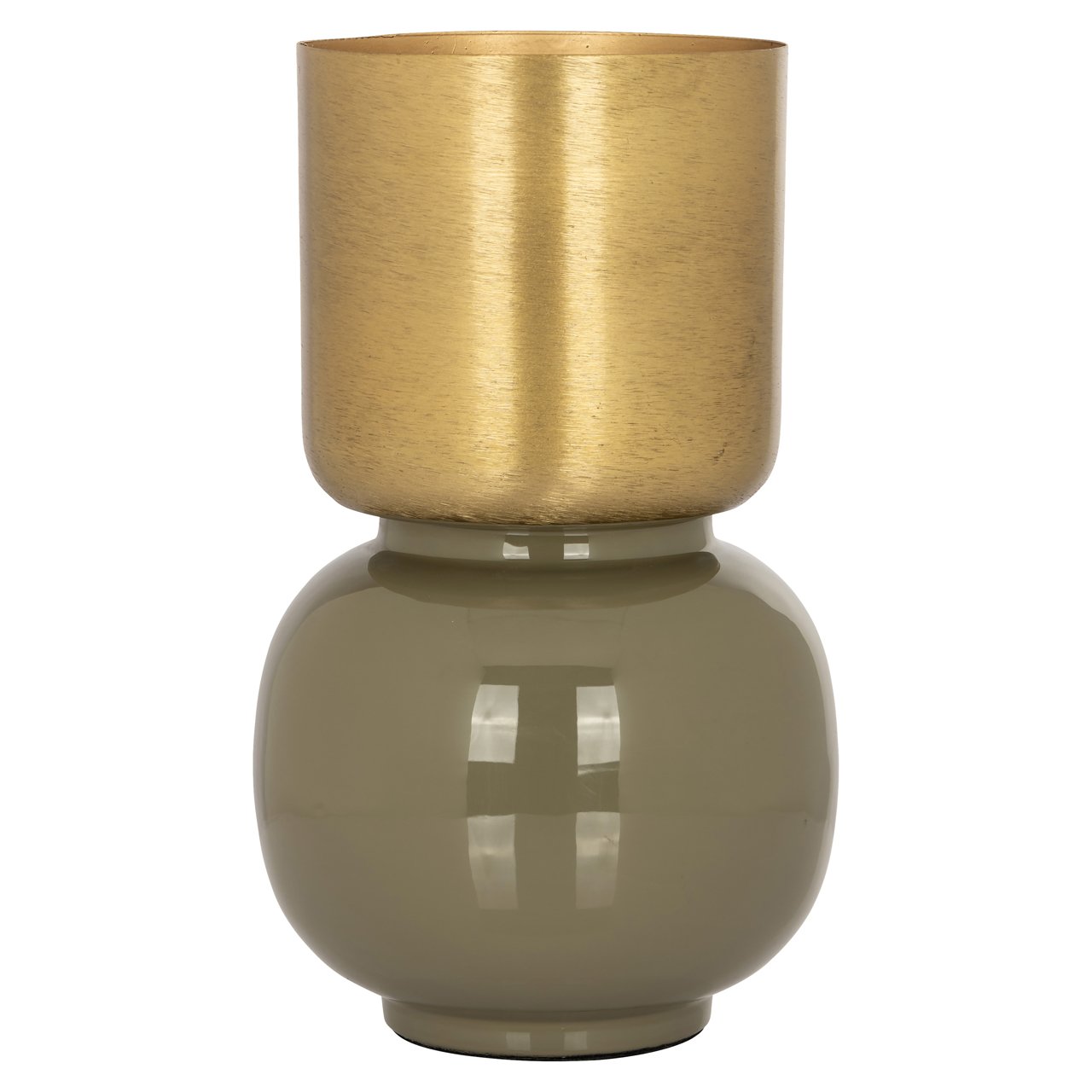 Vaso Clover in oro spazzolato