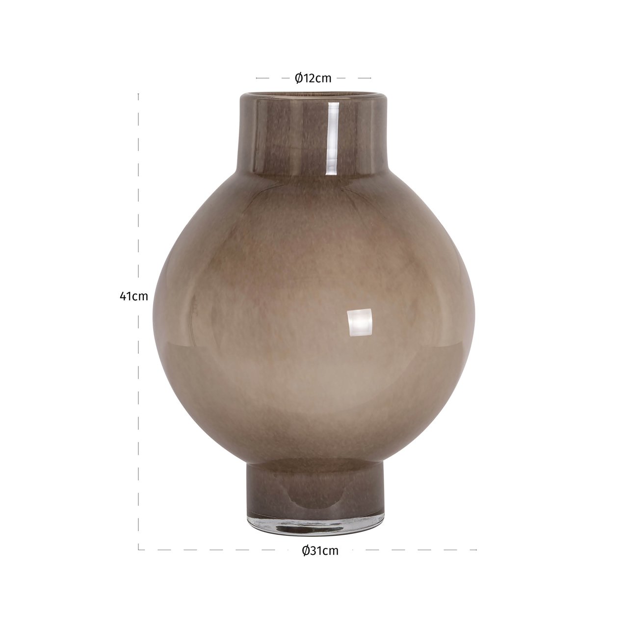 Vază Mare Celina Taupe | Aspect Elegant