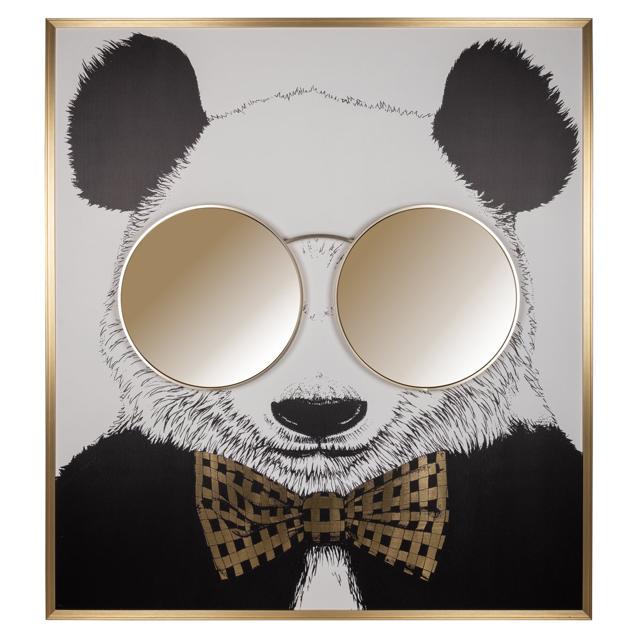 Wall Art Panda Black/Gold