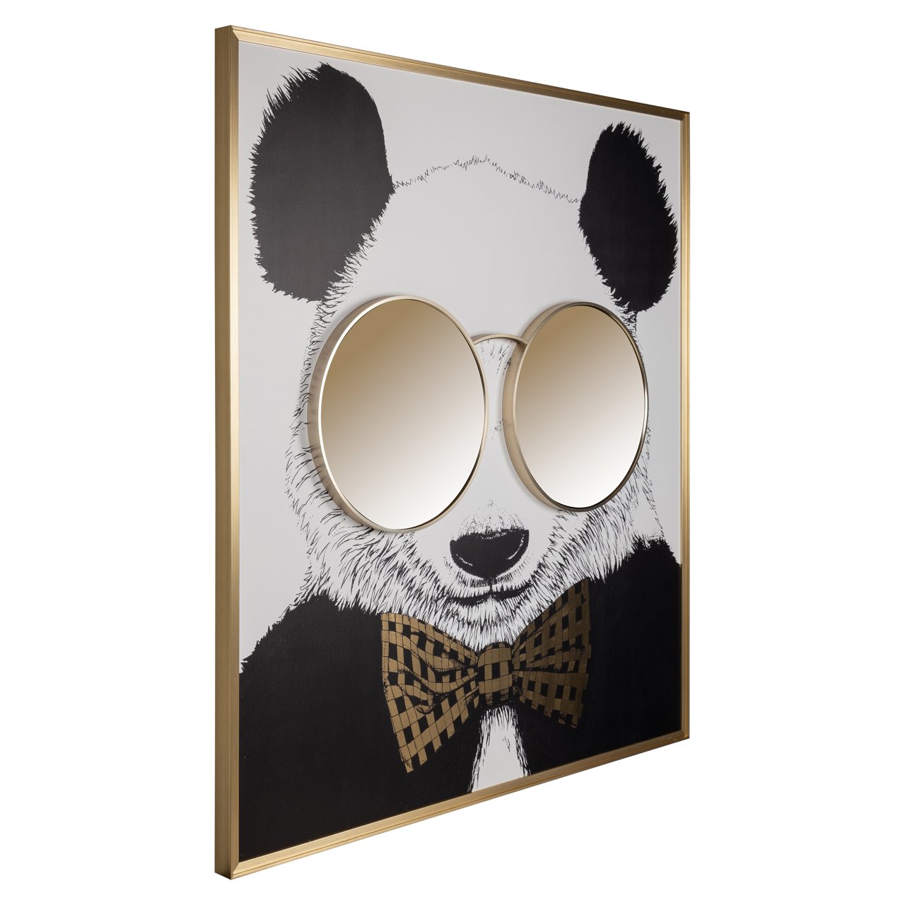 Wall Art Panda Black/Gold