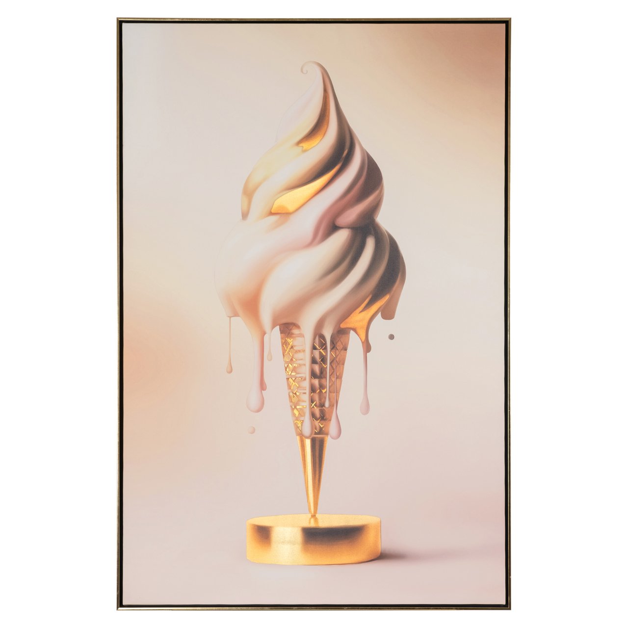 Wall Art Icecream Gold